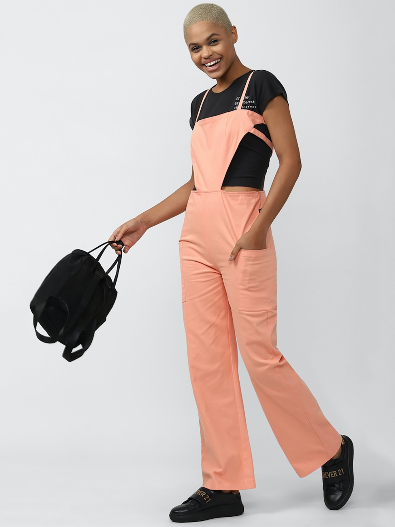Forever 21 Peach Dungaree