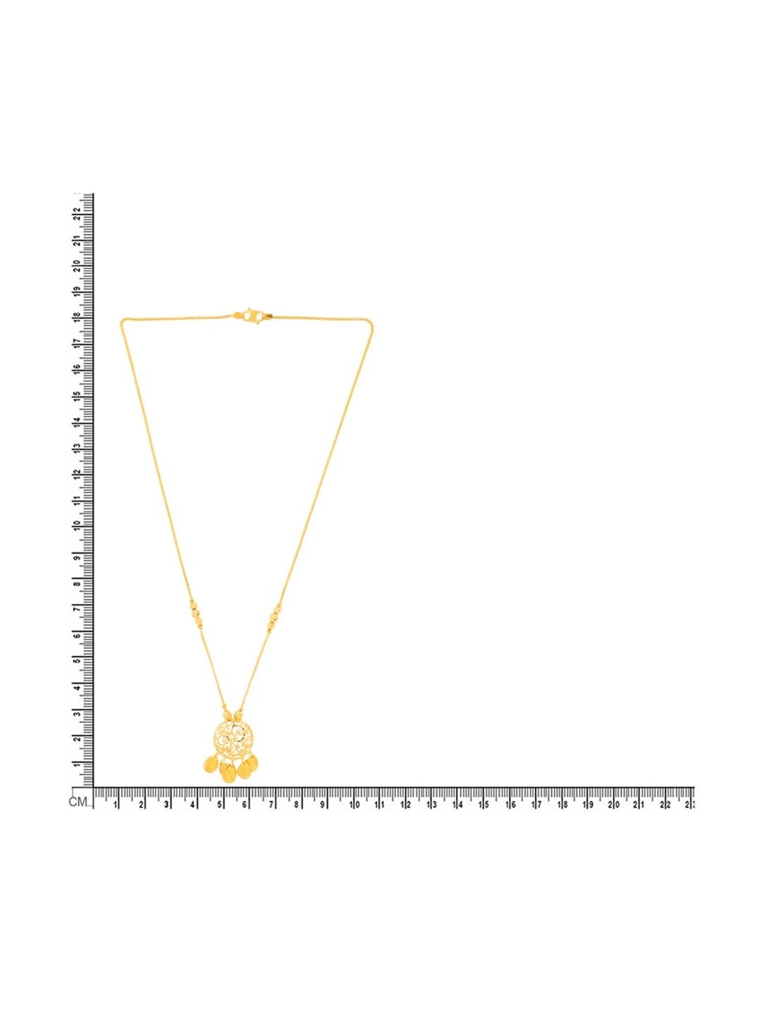 Waman Hari Pethe Jewellers 22k Gold Pendant with Chain for Women