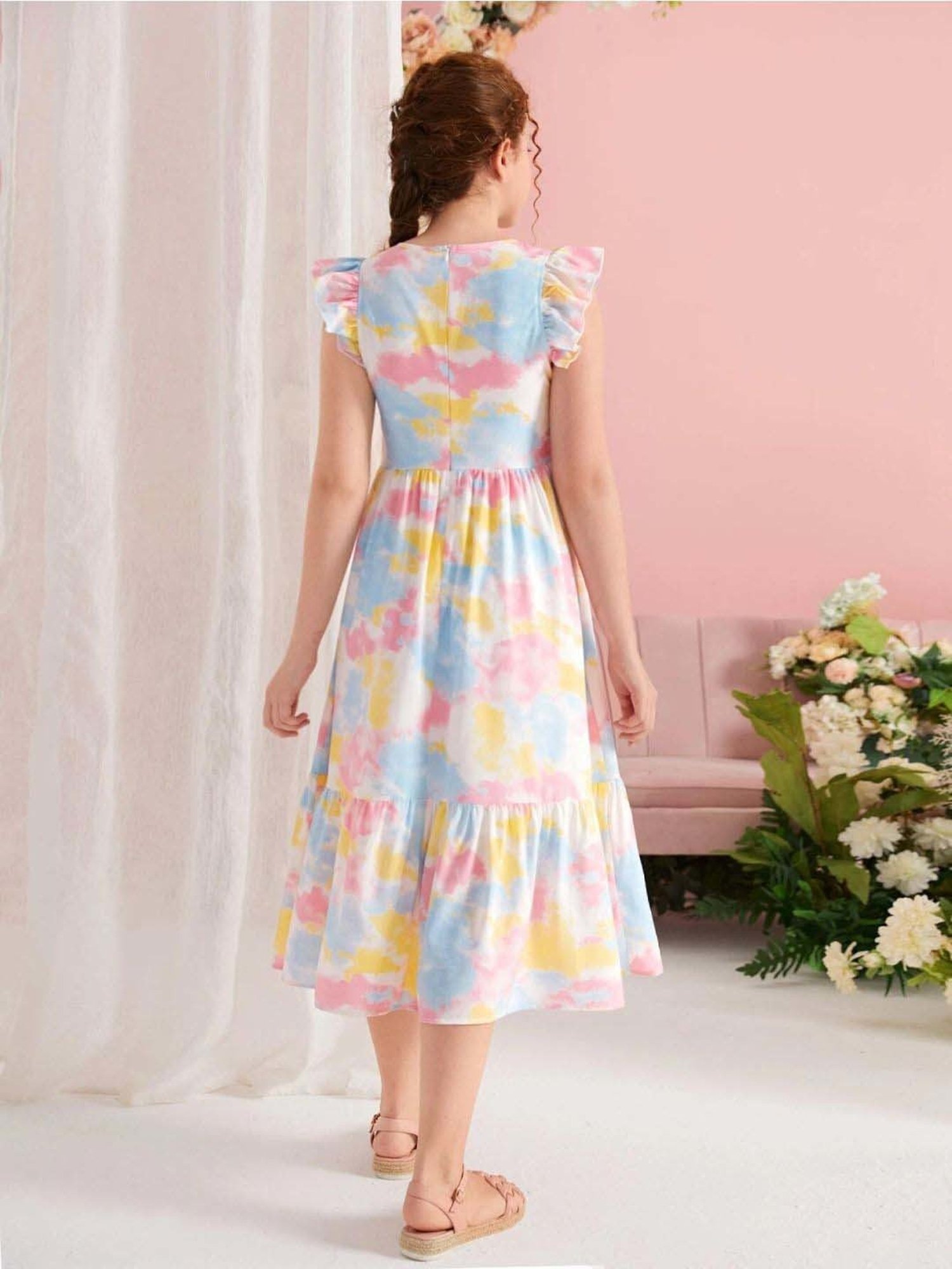 Bolly Lounge Girls Multicolor Floral Dress