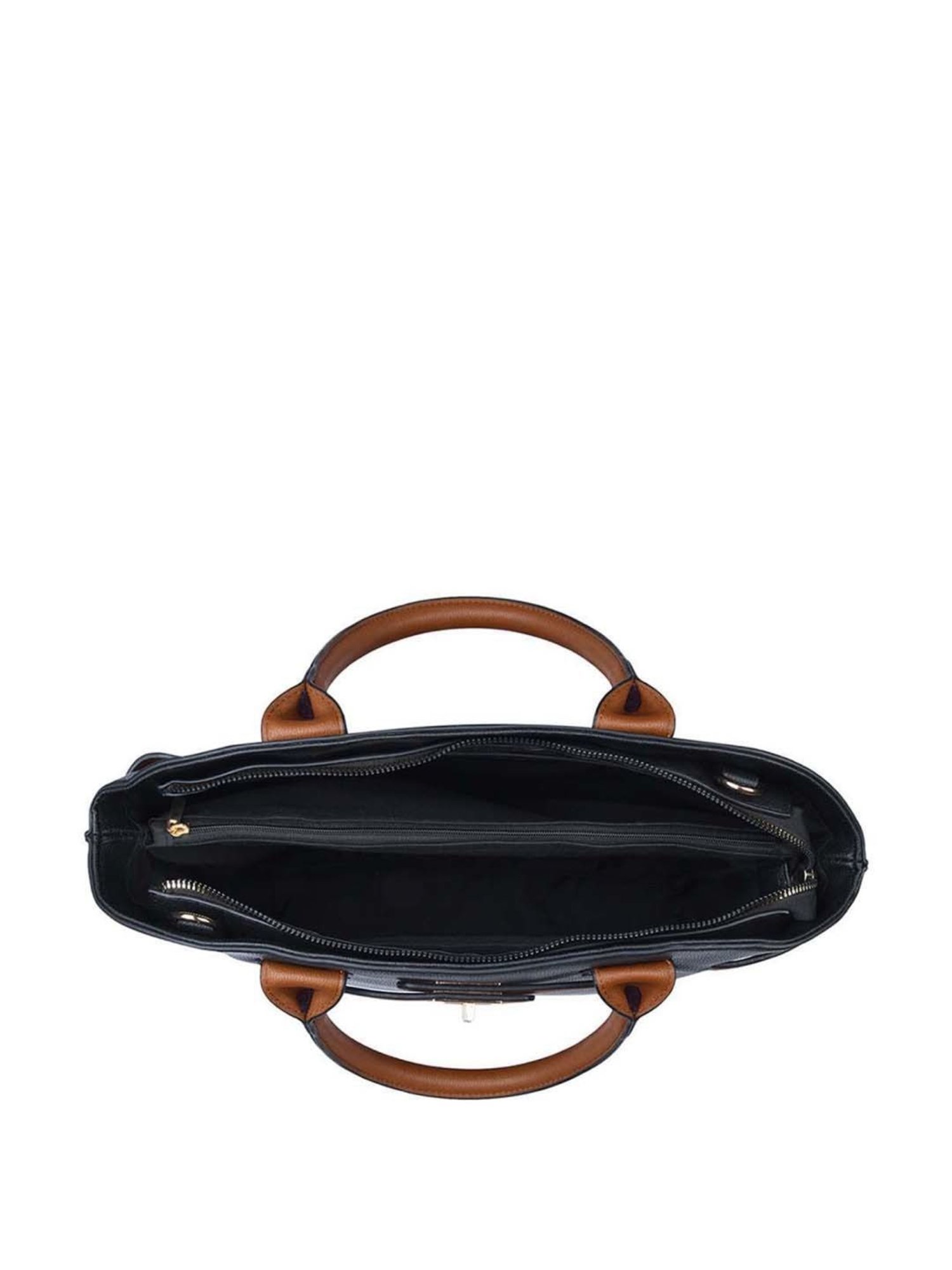 Accessorize London Black Solid Medium Handbag