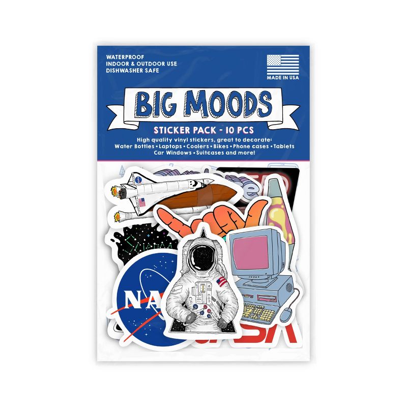 Big Moods Cool Assorted Sticker Pack 10pc