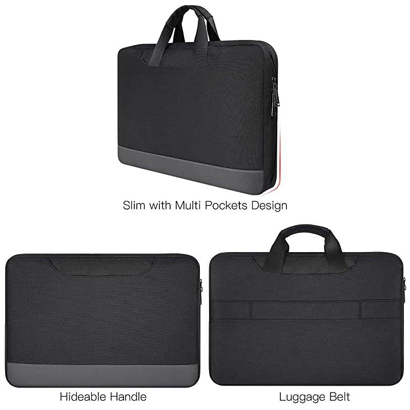 Inch Waterproof Laptop Sleeve Men Women Briefcase with Organizer for Dell Inspiron 13 5000 Lenovo Yoga C930 139 Acer Chromebook 14 Surface Book 135 HP ASUS Chromebook Carring CaseBlack