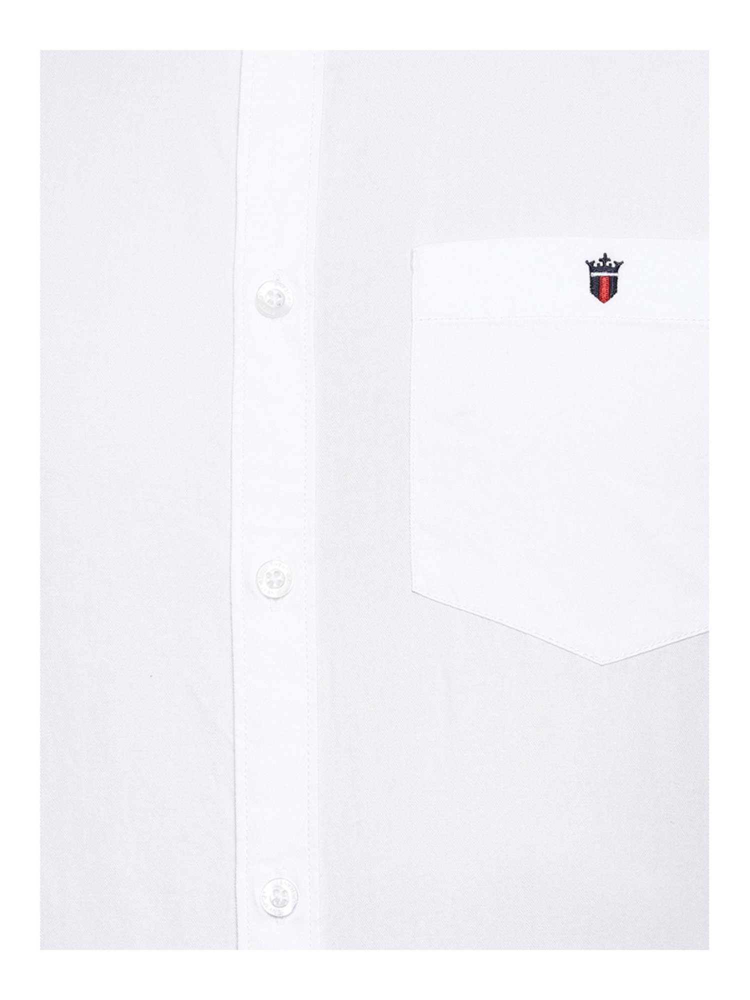 Louis Philippe Jeans White Cotton Slim Fit Shirt