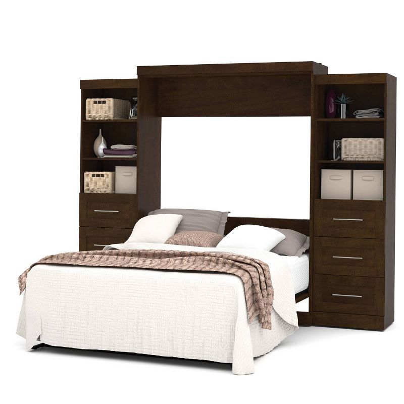 115" Queen Wall Bed Kit Chocolate - Bestar