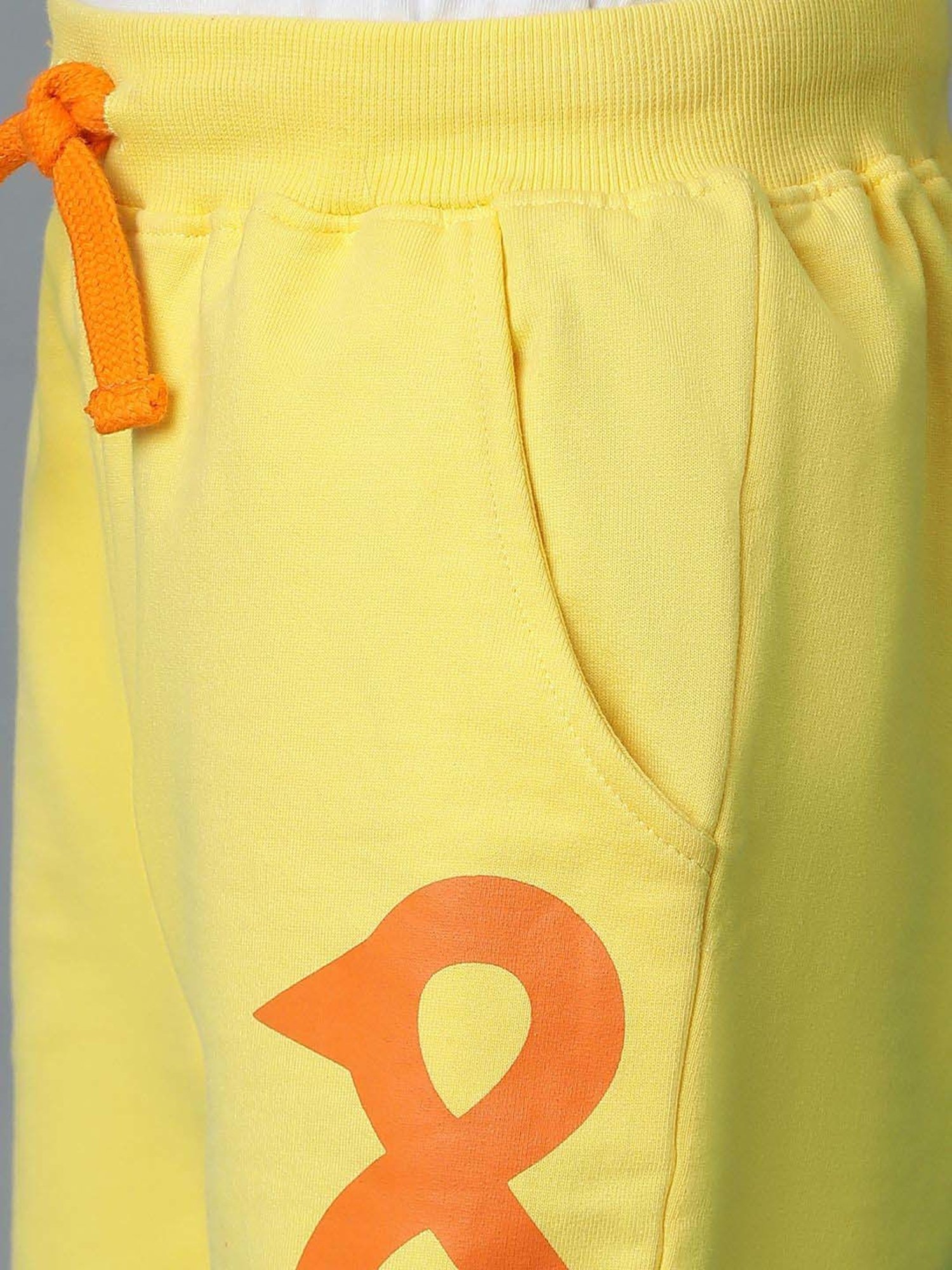 Tales & Stories Kids Yellow Cotton Printed Bermuda