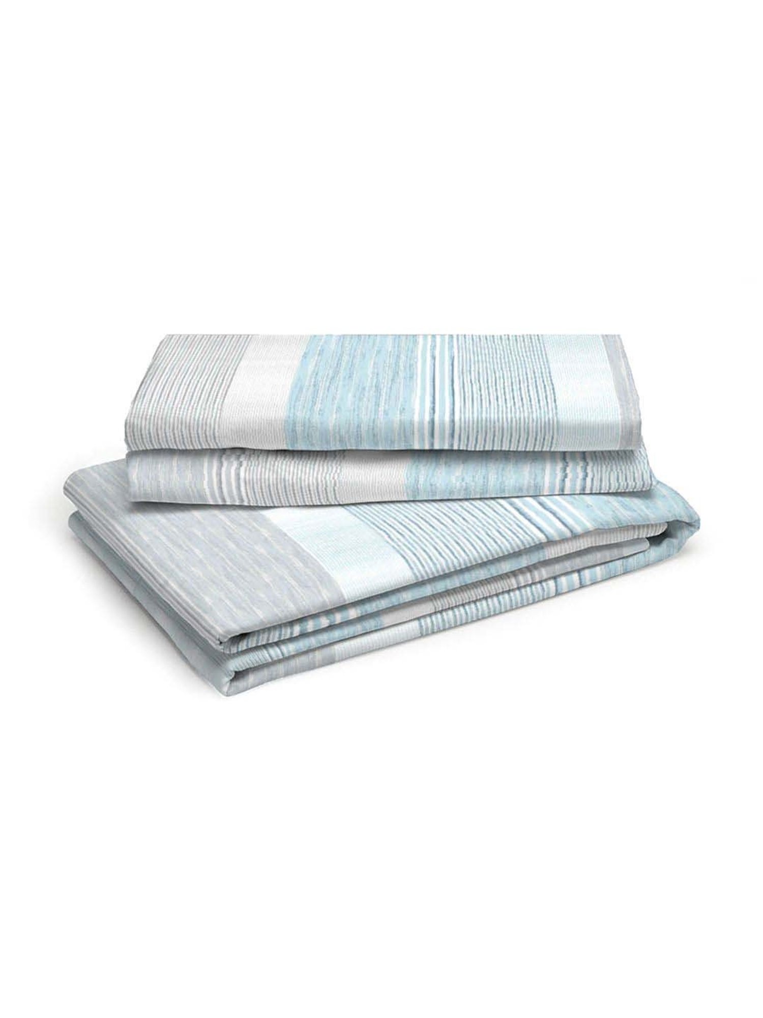 Boutique Living Cool Night Blue Cotton Blend 225 TC King Size Bed Sheet with Pillow Cover