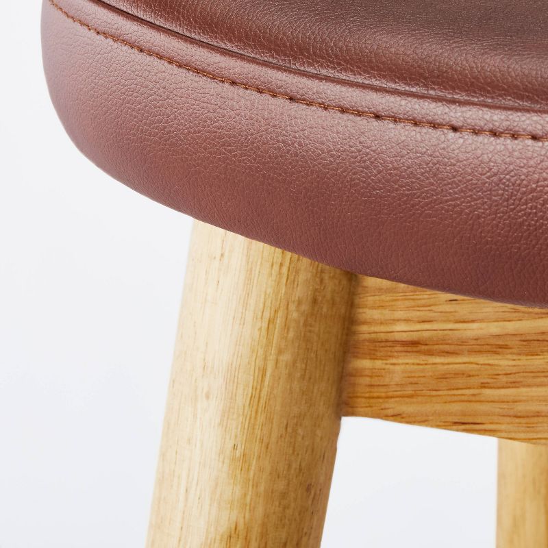 Chatsworth Counter Height Barstool with Wood Legs and Metal Footrest Brown - Threshold™ designed with Studio McGee