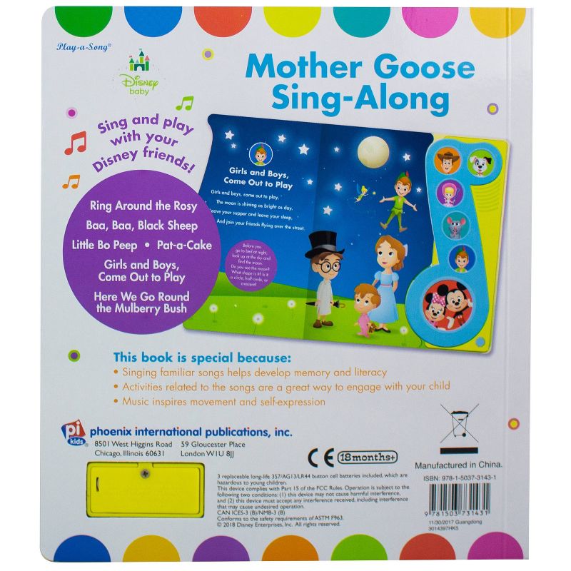 Disney Baby : Mother Goose Sing Along Little Music Note Sound (Board Book)