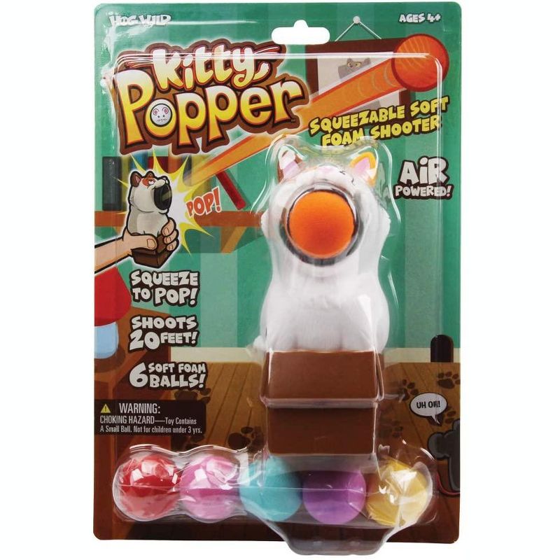 Hog Wild Kitty Cat Popper Toy, Shoots Foam Balls!