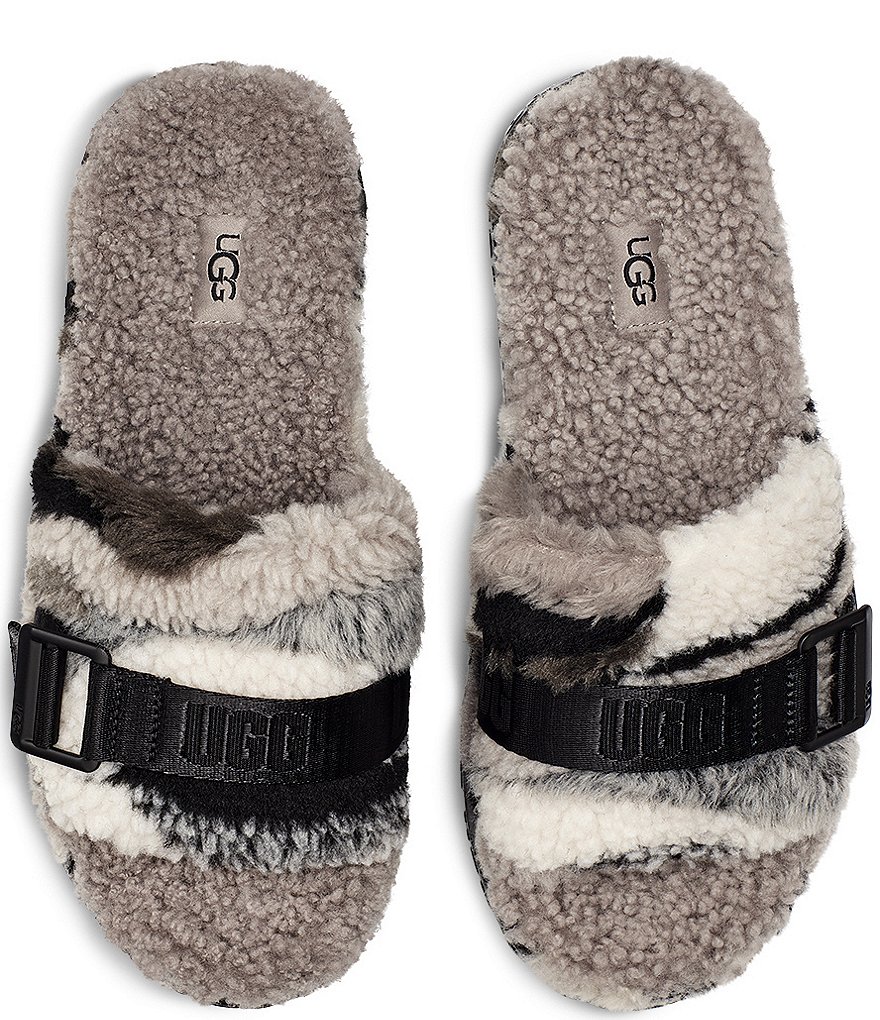 UGG&reg; Fluffita Cali Collage Buckle Faux Shearling Slides