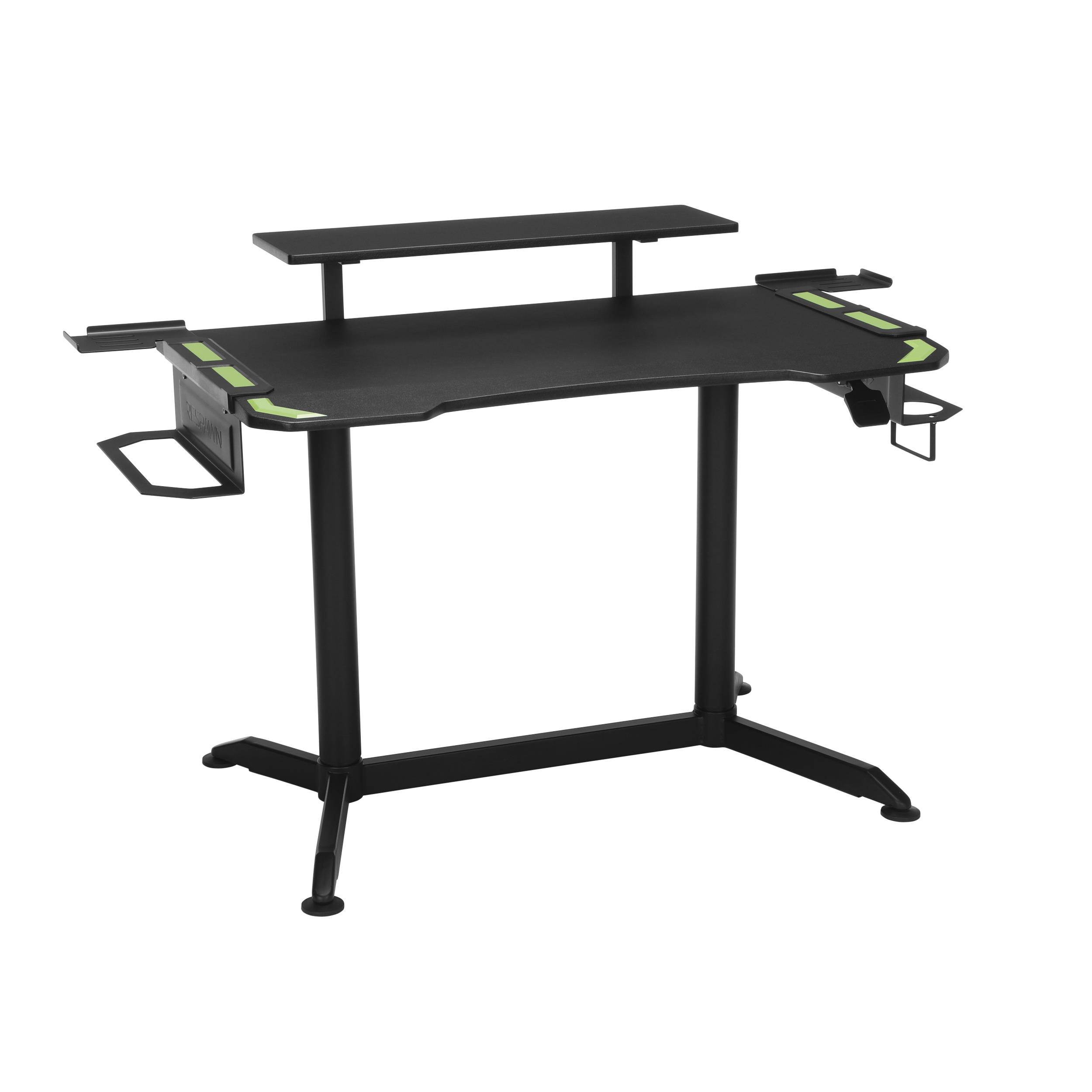 RESPAWN 3010 Gaming Computer Desk - Ergonomic Height Adjustable Gaming Desk, in Green (RSP-3010-GRN)