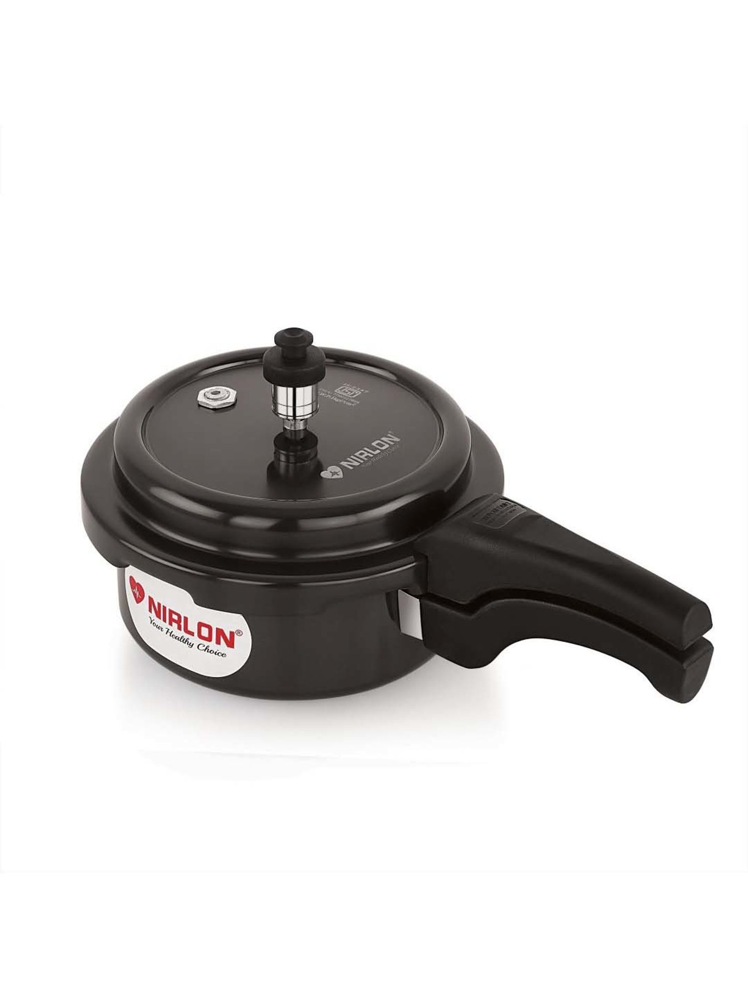 Nirlon Black Hard Anodised Induction & Gas Outer Lid Pressure Cooker (2 L)