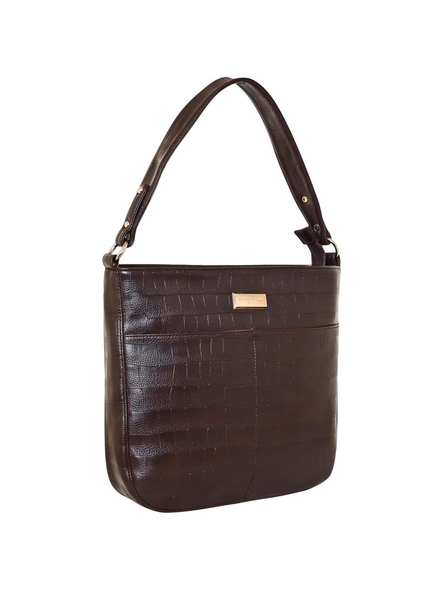 Pierre Cardin Brown Textured Tote Handbag
