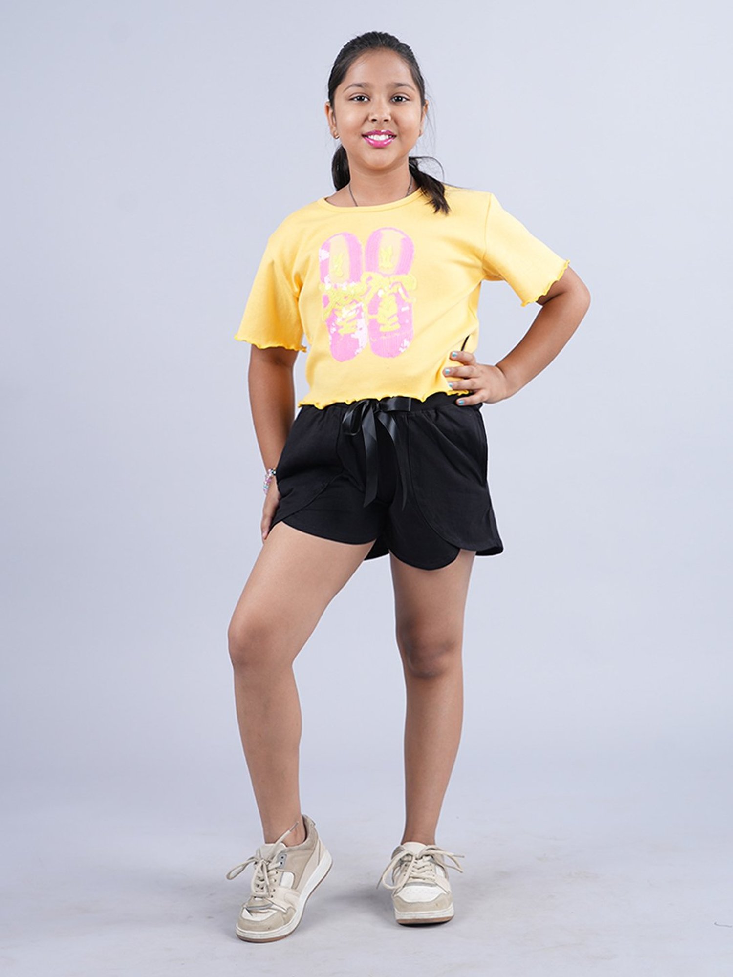 Mothercare Kids White & Yellow Cotton Printed Top Set