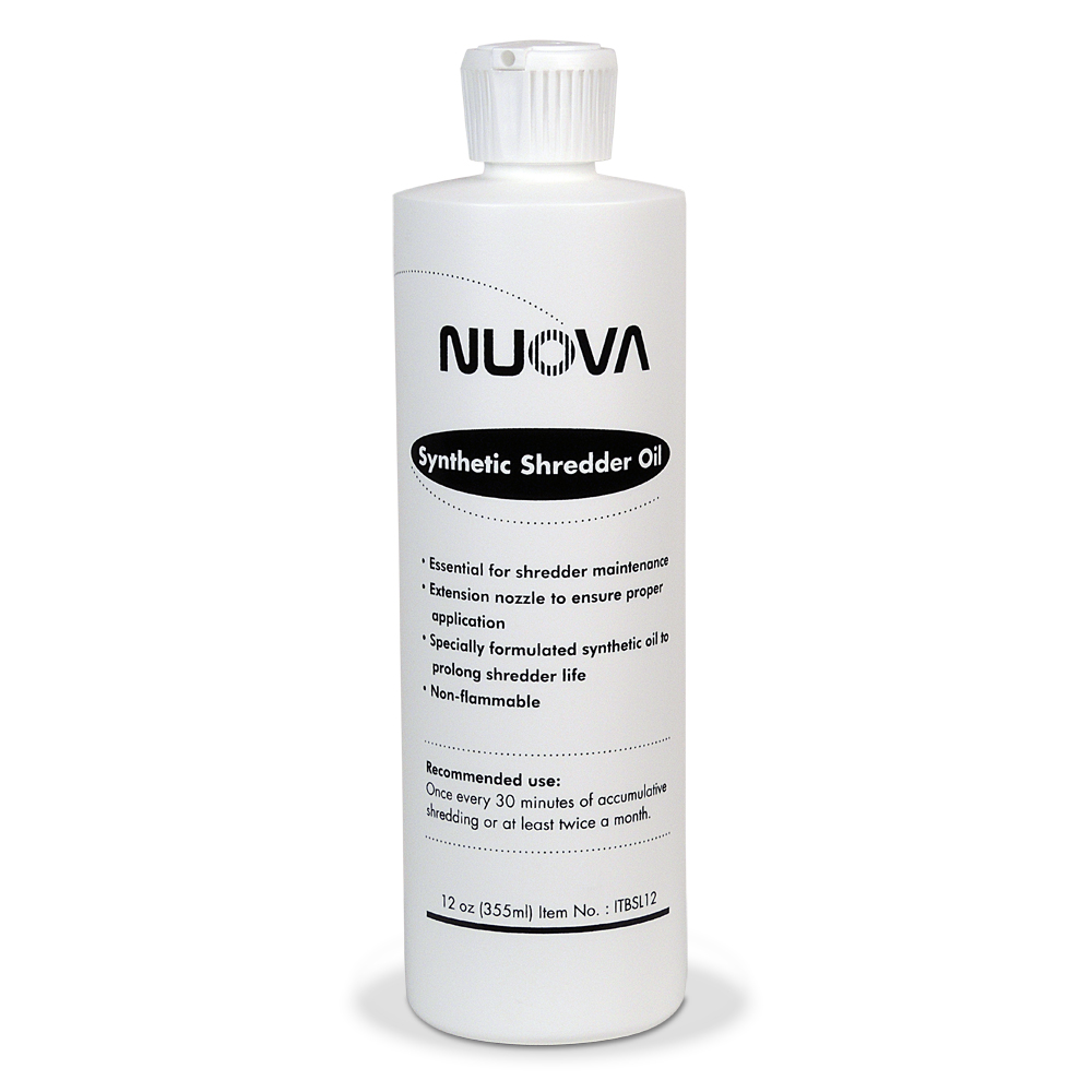 Nuova Synthetic Paper Shredder Oil, 12 oz. Bottle with Flip Top Cap