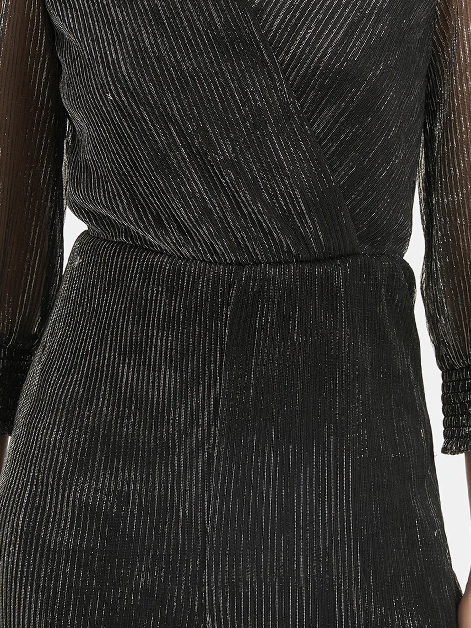 Kazo Black & Silver Overlap Jumpsuit