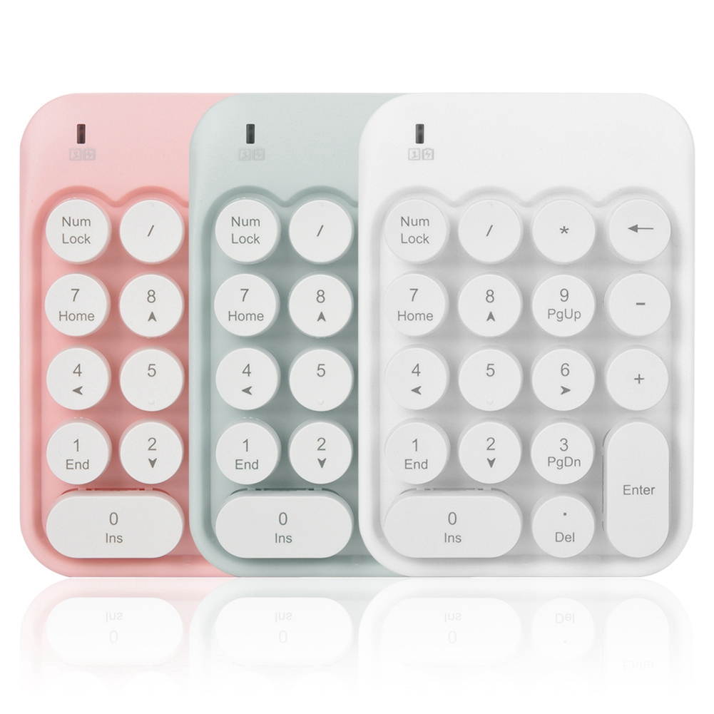 Fashionable Ajazz Ak18 2.4G Wireless Mini Digital Keyboard Computer Laptop Keypad 18-keycap design for Accounting Cashier
