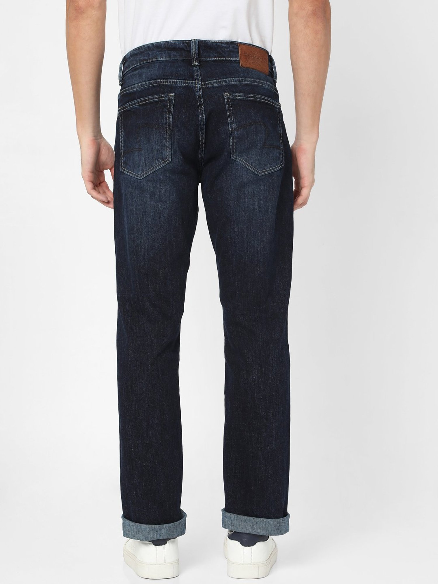 Spykar Dark Blue Lightly Washed Jeans