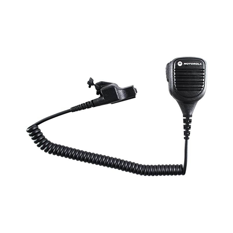 PMMN4045B Water-Resistant Remote Speaker Microphone with 3.5mm Audio Jack (Black)