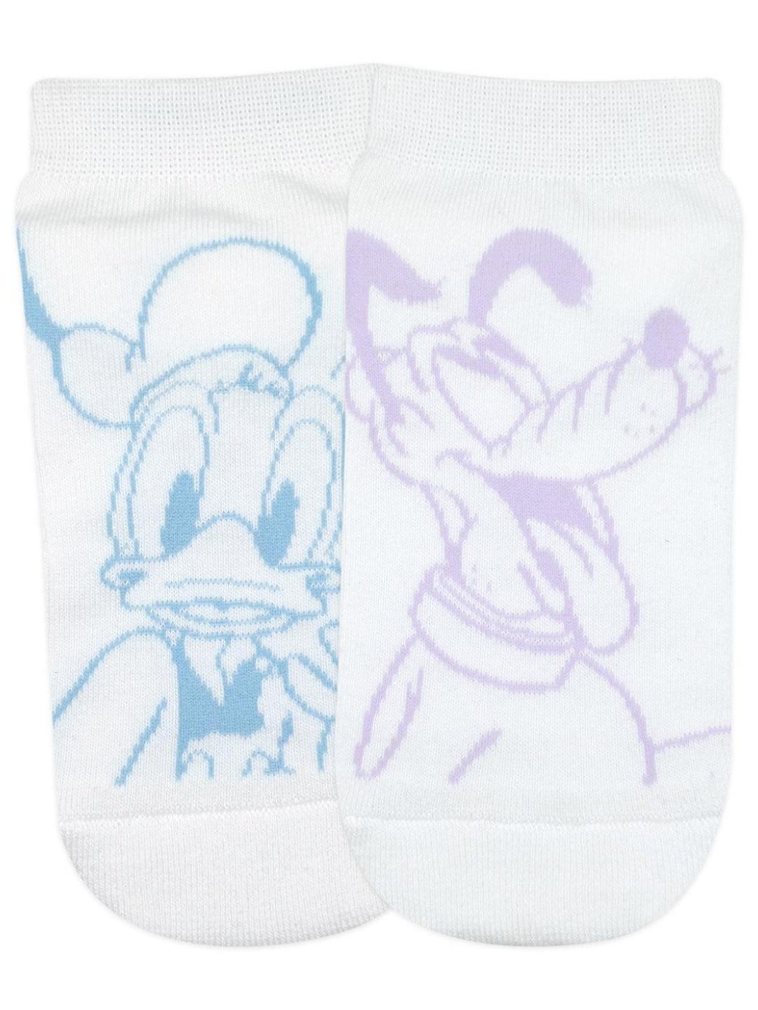 BALENZIA White Cartoon Socks (Pack of 2)