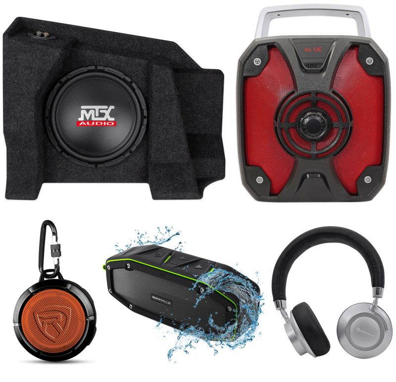 10" Sub+Amp+Earbuds For 07-15 Chevrolet Silverado/GMC Sierra 1500/2500 Dbl Cab