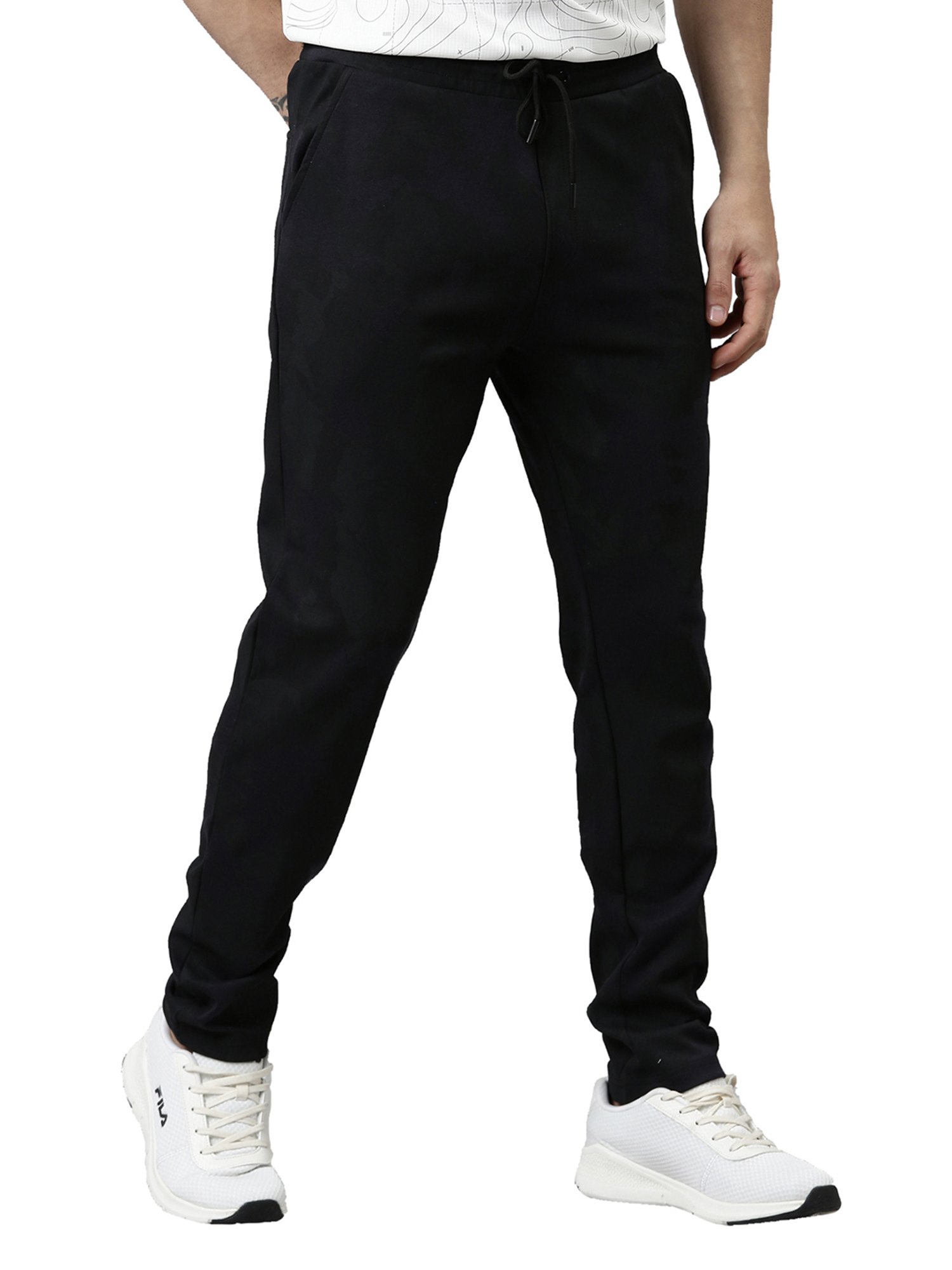 Proline Black Regular Fit Trackpants