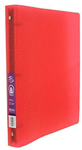 BAZIC 1" Glitter Poly 3-Ring Binder w/Pocket for School, Home, or Office (Case of 48) (3128-48)