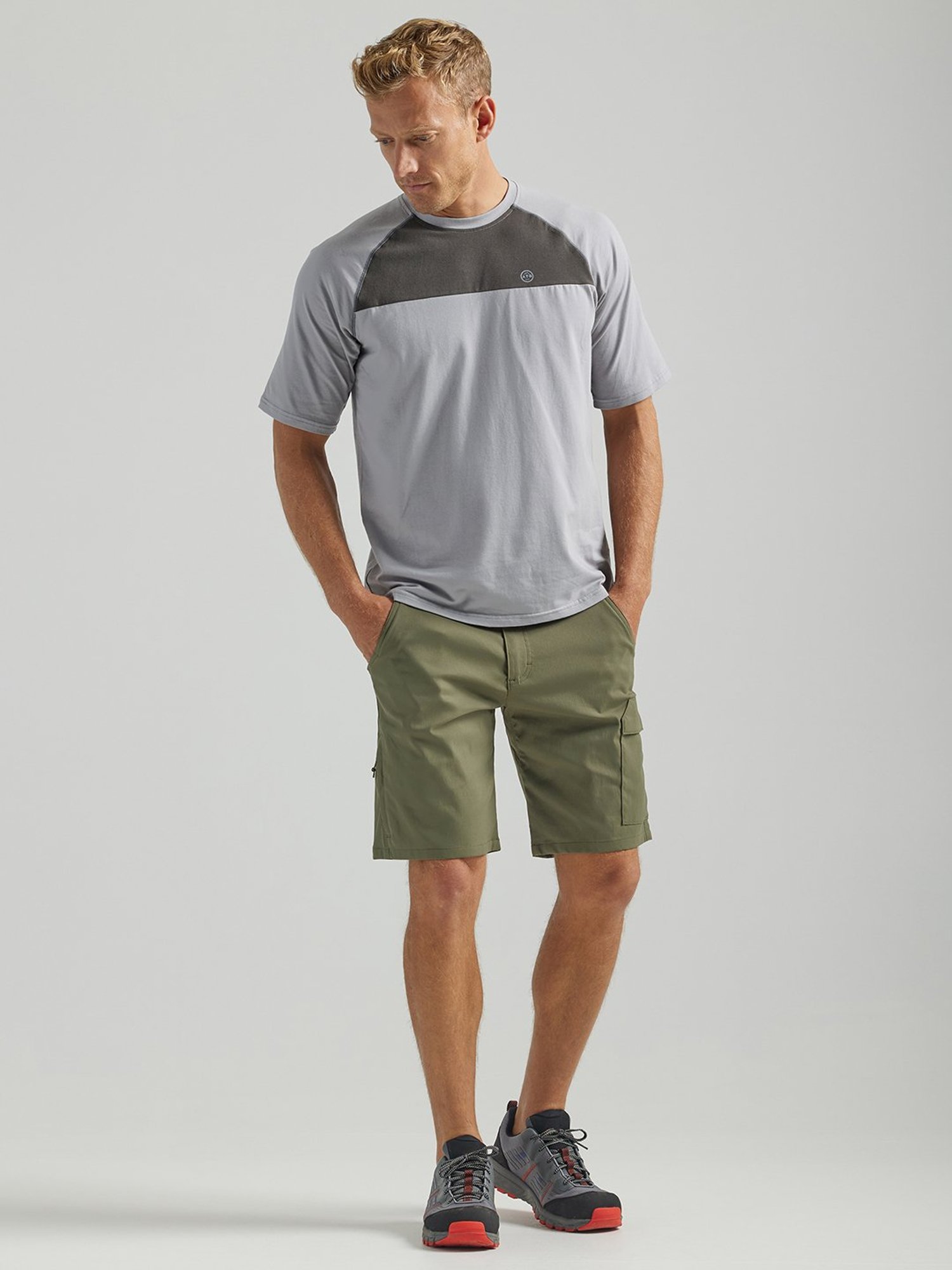 ATG By Wrangler Dusty Blue Regular Fit Crew T-Shirt