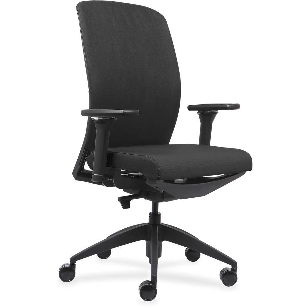 Lorell LLR83105 Adorn Series Executive Hi-Back Chair - Black