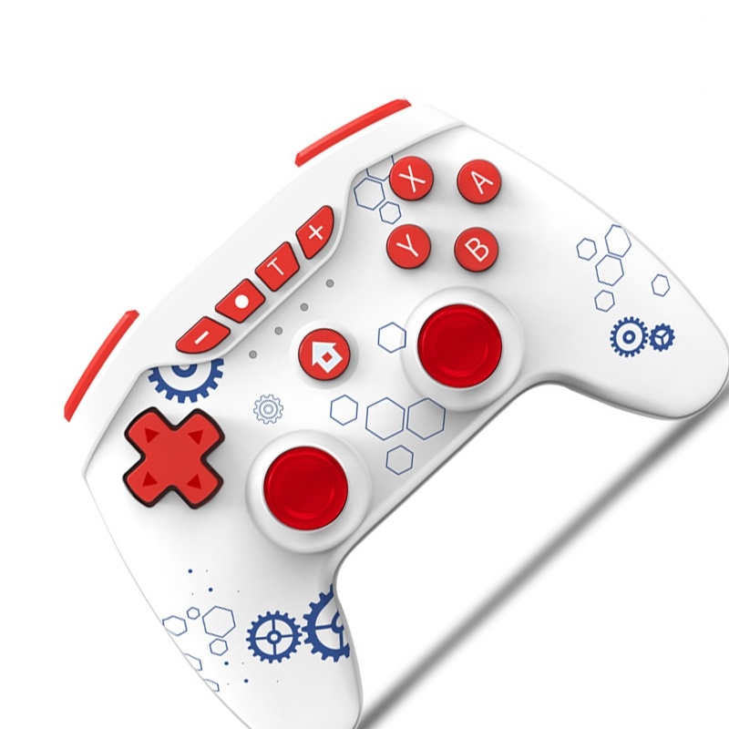 Wireless 6-Axis Gamepad Bluetooth Dual Vibration Controller For Switch Pro, Product color: Red +