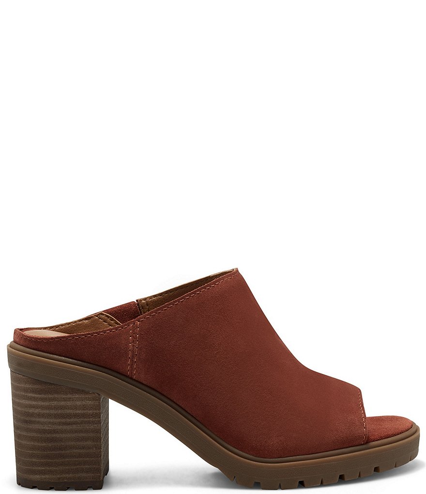 Lucky Brand Dalliey Suede Lug Sole Slides