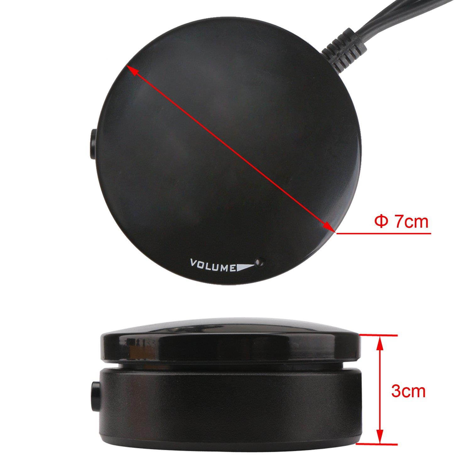 3.5mm Computer Volume Control Switch, DROK PC Speaker Headset Audio Volume Controller Headphone Sound Switchable Giant Volume Adjuster Knob with 3.5 mm Microphone Interface and 5 Feet Cable