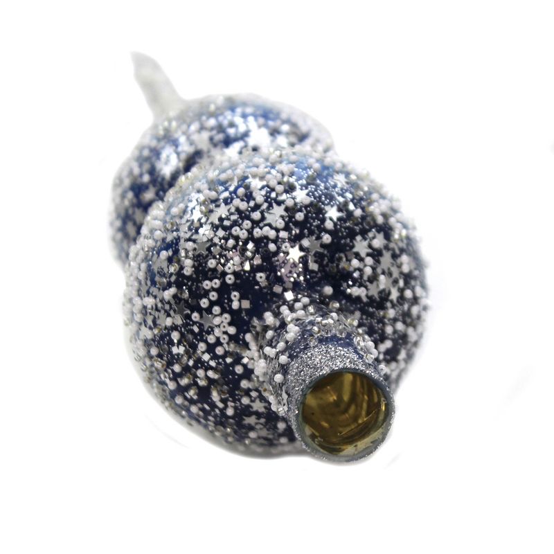 Golden Bell Collection 13.0" Blue/White Tree Topper Stars Glitter  -  Tree Toppers