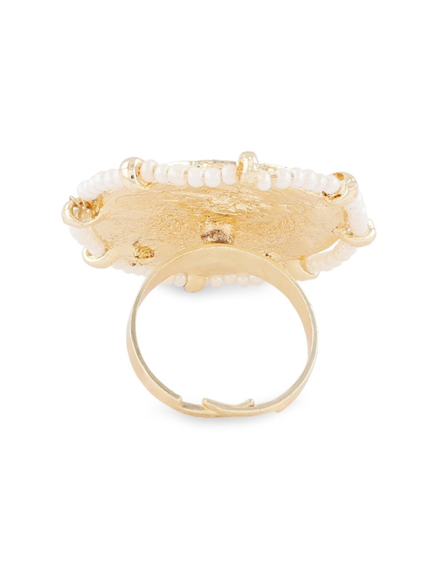 Zaveri Pearls Blue Meenakari Dazzling Kundan Necklace, Earring, Maangtikka & Ring Set