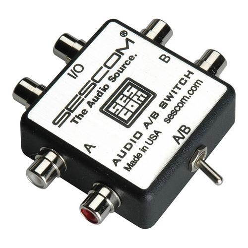 Sescom SES-AUDIO-AB RCA Stereo Audio MP3 iPod FLAC WMA A/B Switch