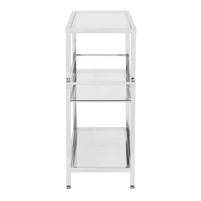 Portico Bar with Clear Glass Chrome - Studio Designs Home