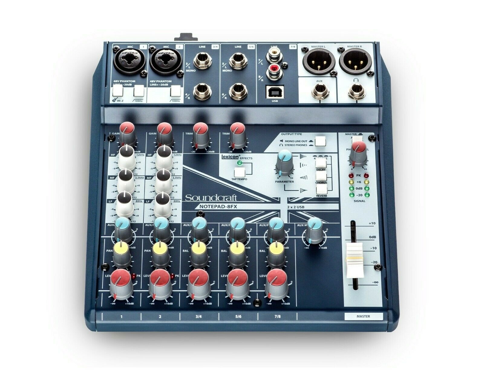 Soundcraft Notepad-8FX 8-Ch Mixer w/ 2x2 USB w/ Lexicon Effects //ARMENS