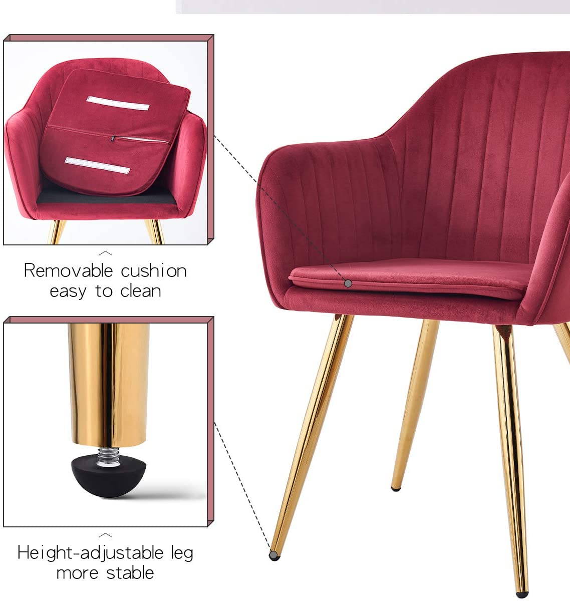 Ribbed Swivel Desk Chair Adjustable Task Chair PU Leather Mid Back Rolling Office Chair with Wheels Padded Task Conference Chair with Backrest for Office Home Computer Without Arms, White