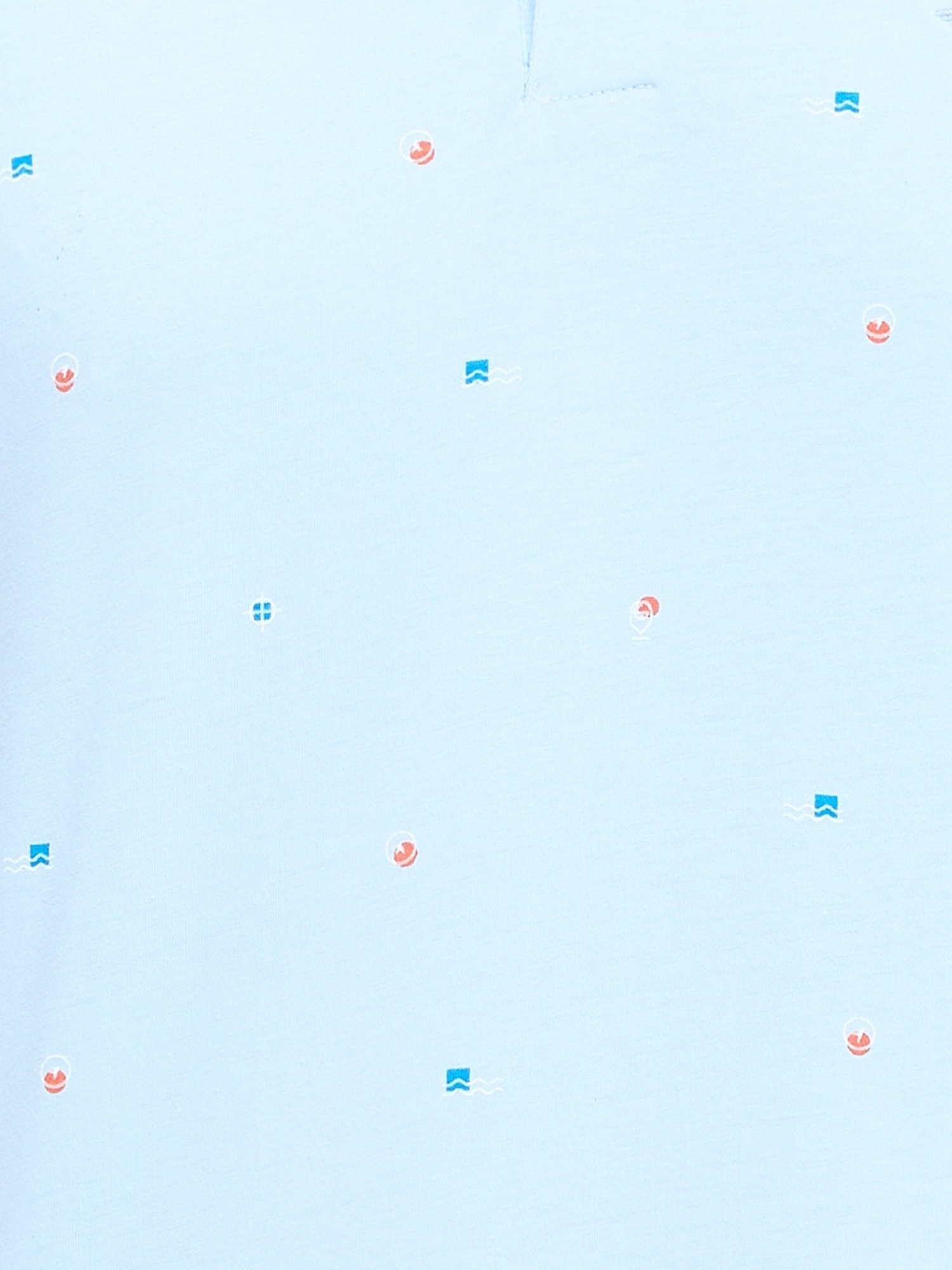 Park Avenue Blue Slim Fit Printed Polo T-Shirt