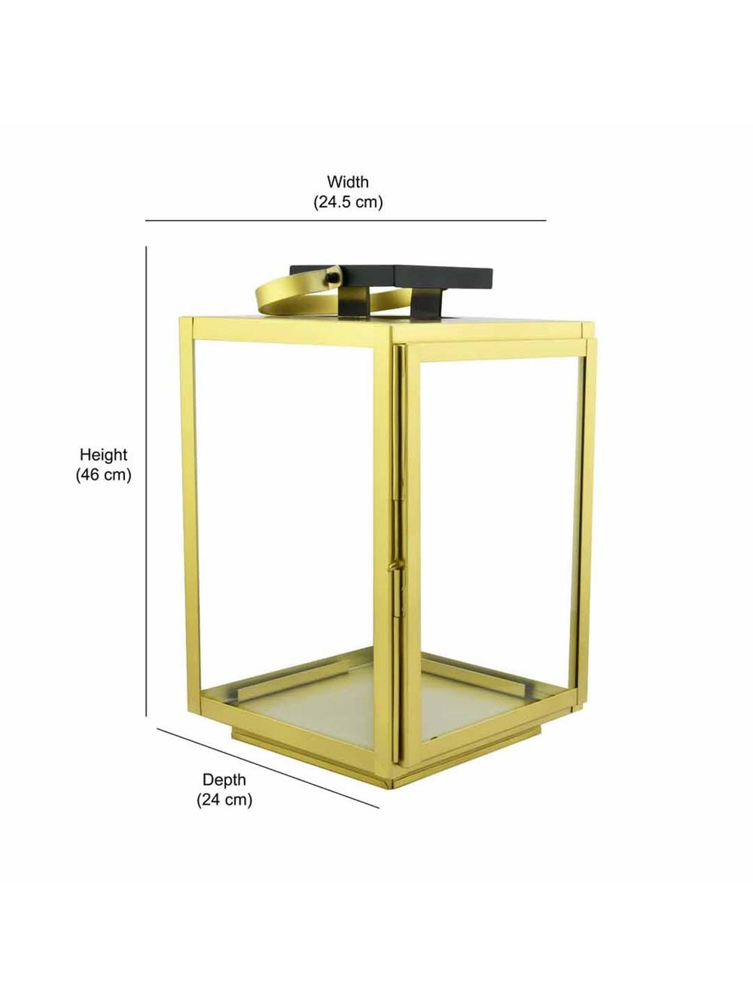 @home Nilkamal Gold Iron Modern Small Lantern