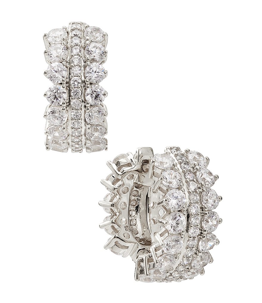 Nadri Leah Small Pave Huggie Earrings