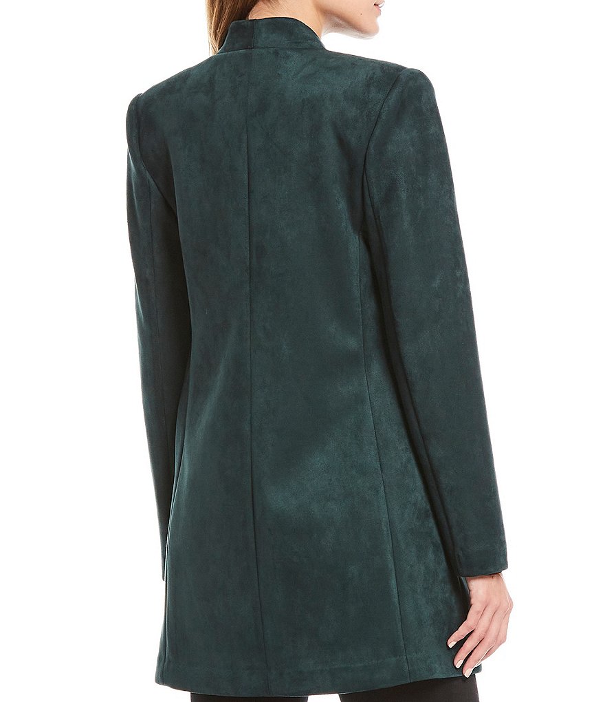 Calvin Klein Petite Size Faux Suede Open-Front Topper Jacket