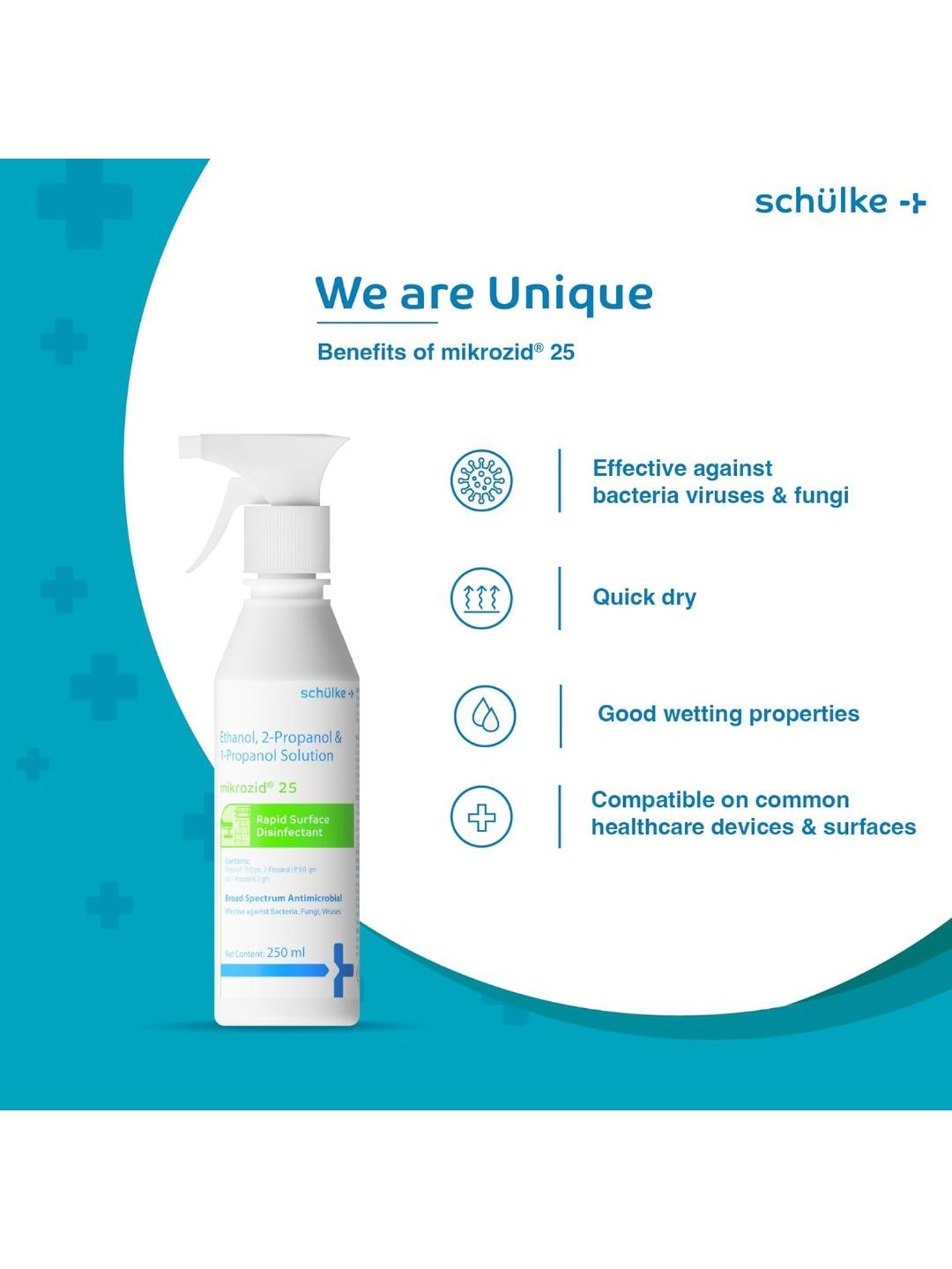 Mikrozid Alcohol Based Rapid Surface Disinfectant 25-250ml