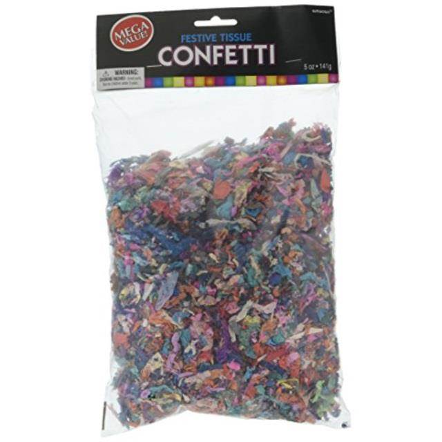 festive tissue paper confetti | 5oz. | party decor