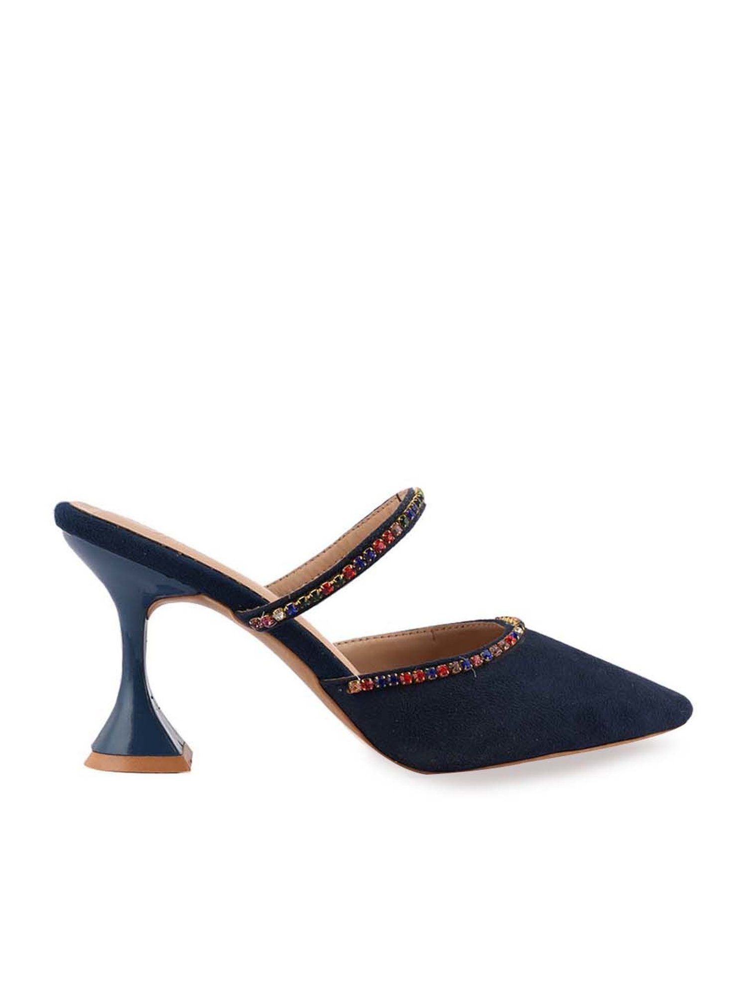 Scentra Women's Blue Mule Shoes