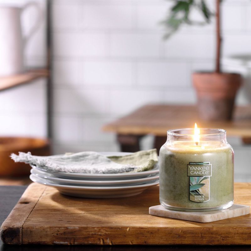 14.5oz Glass Jar Sage and Citrus Candle - Yankee Candle