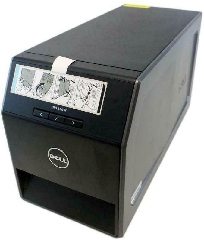 Dell Tower UPS 500W 750VA 100-120V Battery Backup Uninterruptible Power Supply