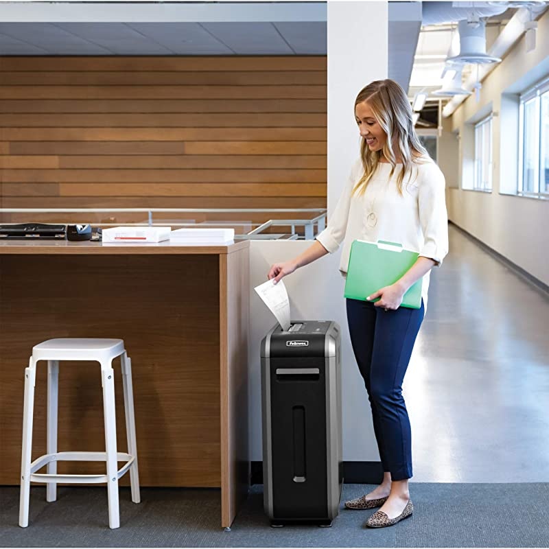 Powershred 125Ci 100% Jam Proof 20-Sheet Cross-Cut Commercial Grade Paper Shredder,Black