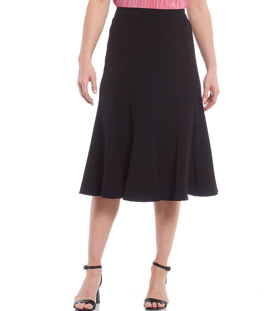 Allison Daley Petite Size City Stretch Gored Panel Skirt