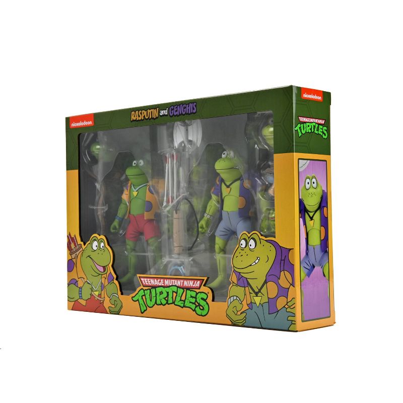 Teenage Mutant Ninja Turtles (Cartoon) – 7" Scale Action Figure –Genghis & Rasputin Frog  2 pack